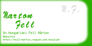 marton fell business card